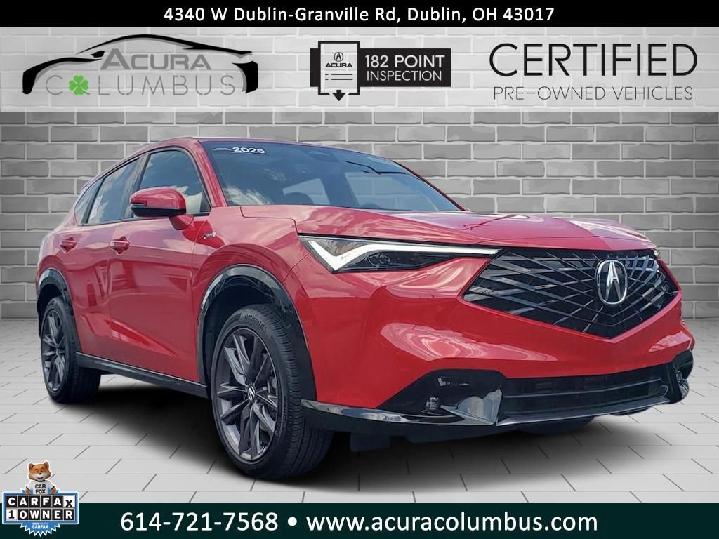 Certified 2025 Acura ADX A-Spec AWD/4WD image 1