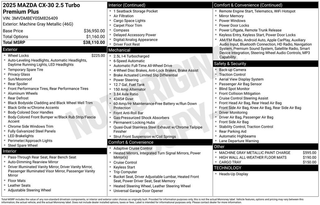 New 2025 MAZDA CX-30 2.5 Turbo w/ Premium Plus Pkg image 7