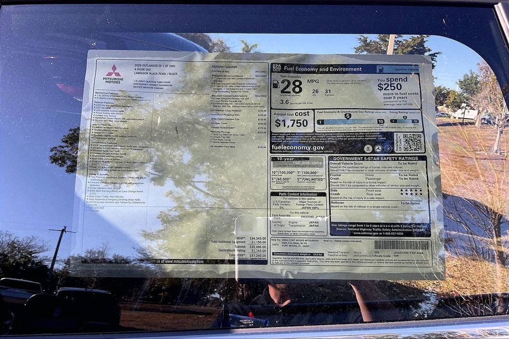 New 2026 Mitsubishi Outlander SE FWD image 13