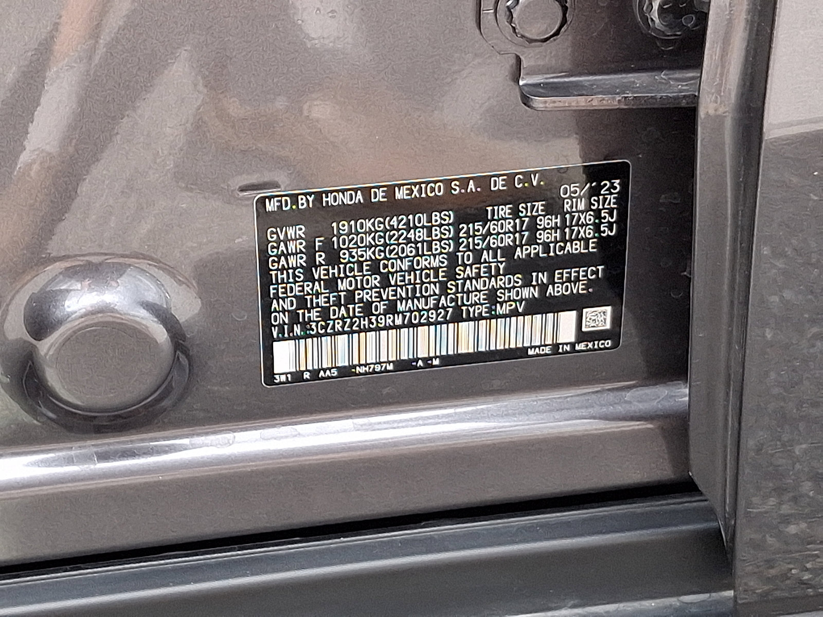 Certified 2024 Honda HR-V LX image 27