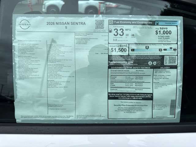 New 2026 Nissan Sentra S w/ Floor Mat Package FWD image 29