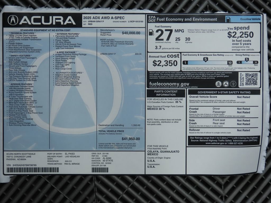 Used 2025 Acura ADX A-Spec image 10