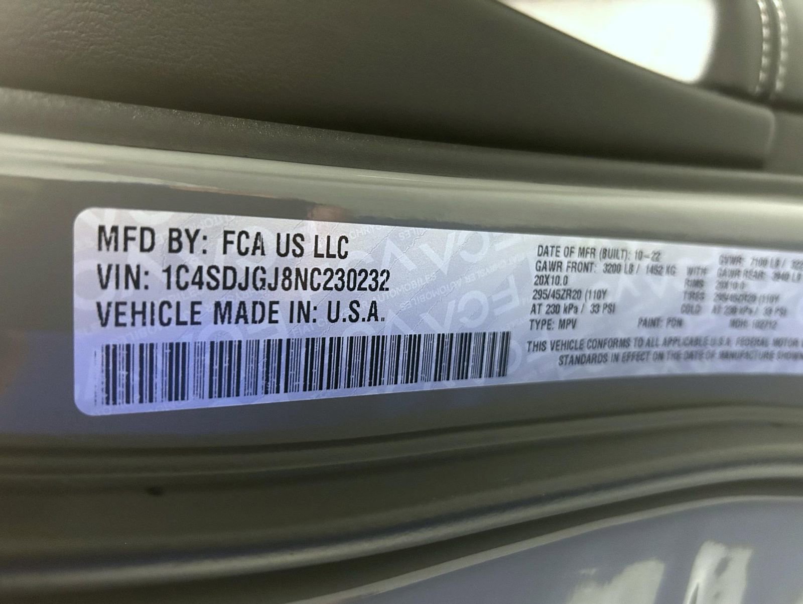 Used 2022 Dodge Durango SRT w/ Premium Interior Group image 25