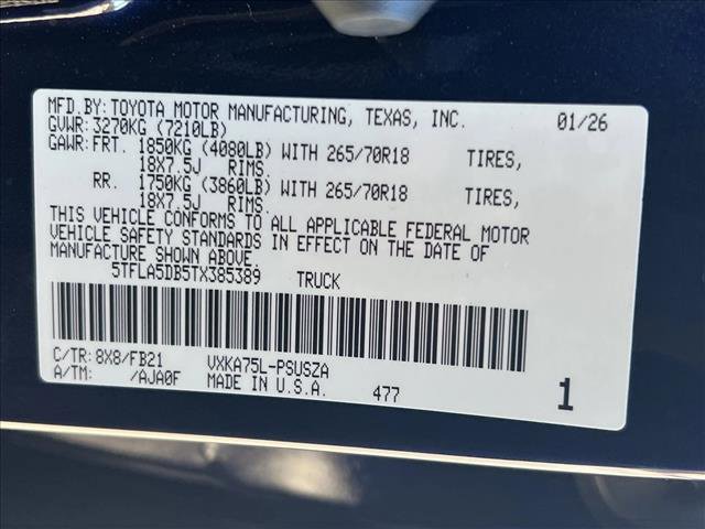 New 2026 Toyota Tundra SR5 image 20