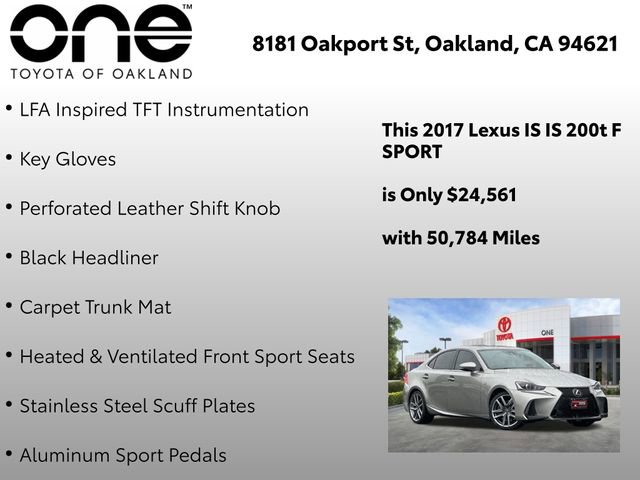 Used 2017 Lexus IS 200t F Sport w/ F Sport Package image 22