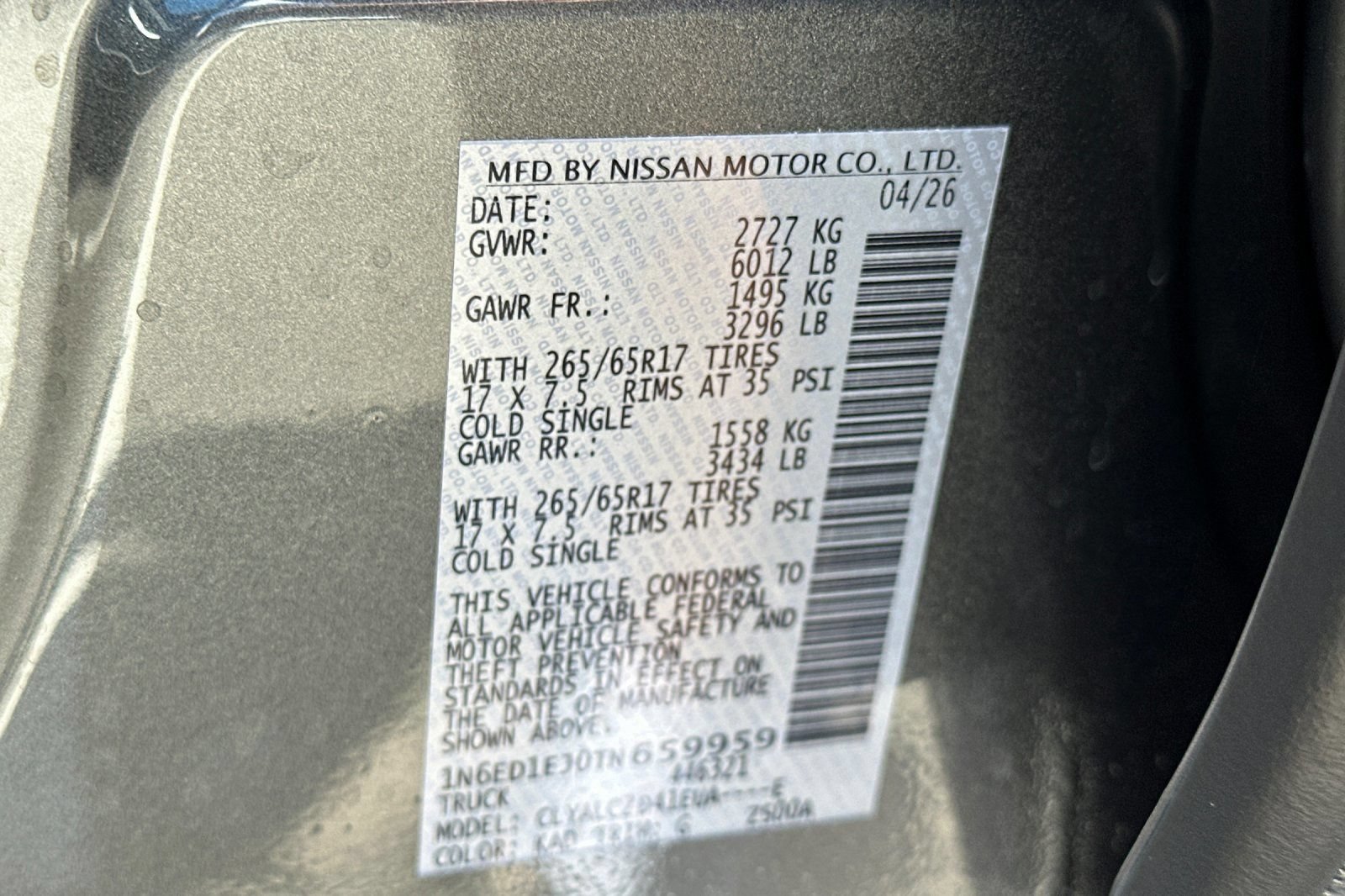 New 2026 Nissan Frontier SV RWD image 33