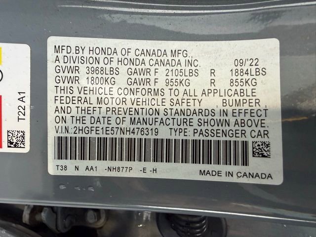 Used 2022 Honda Civic Si image 16
