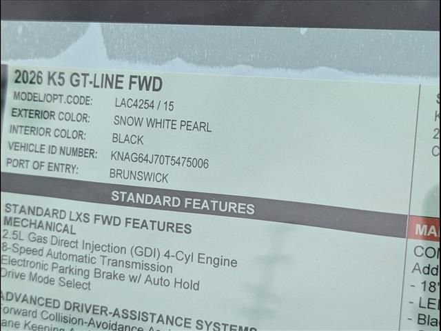 New 2026 Kia K5 GT-Line image 14