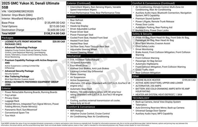 Used 2025 GMC Yukon XL Denali Ultimate AWD/4WD image 22