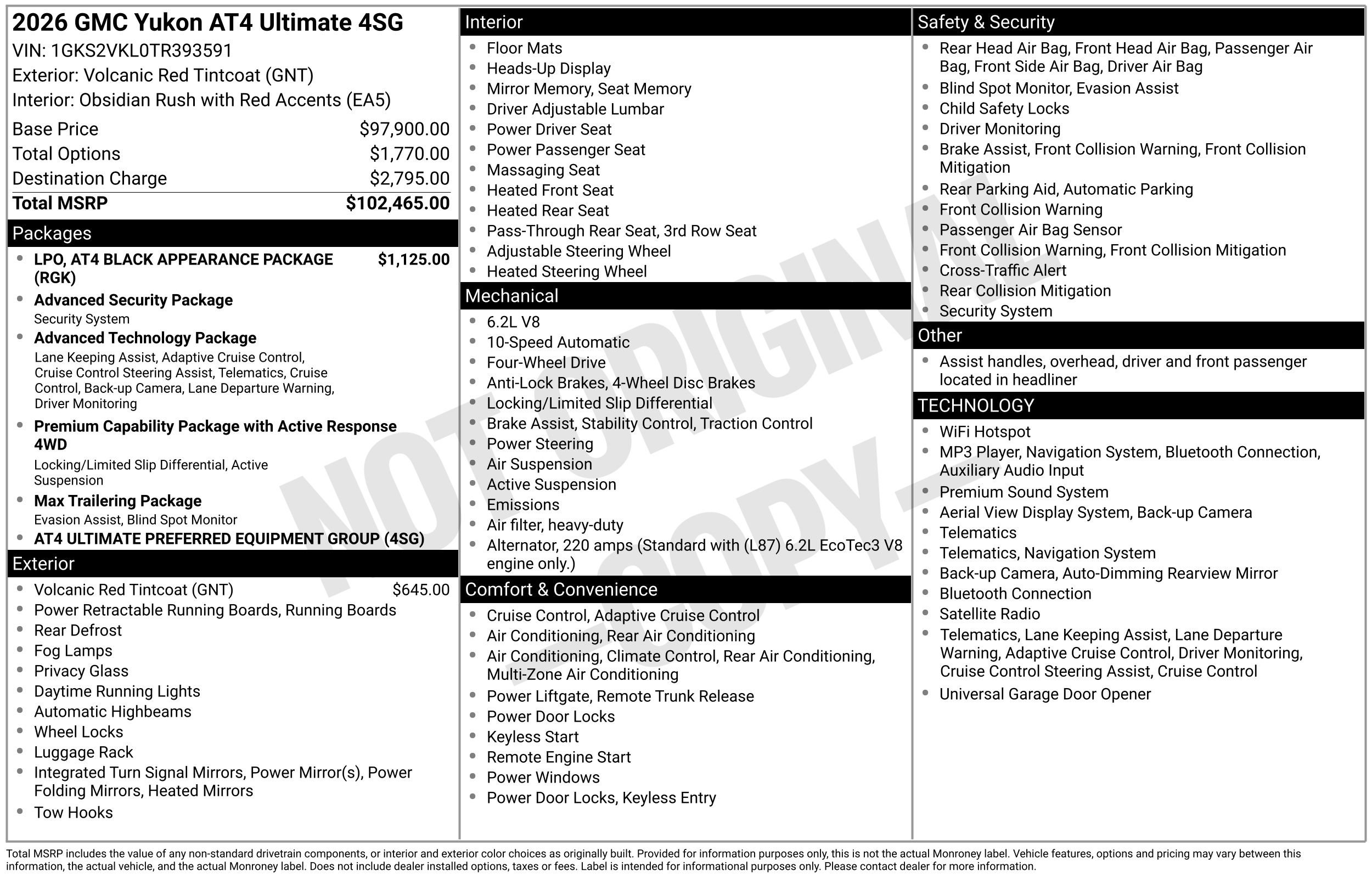 New 2026 GMC Yukon AT4 Ultimate AWD/4WD image 53