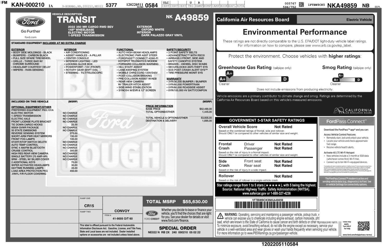 Used 2022 Ford E-Transit Medium Roof w/ Load Area Protection Package image 41