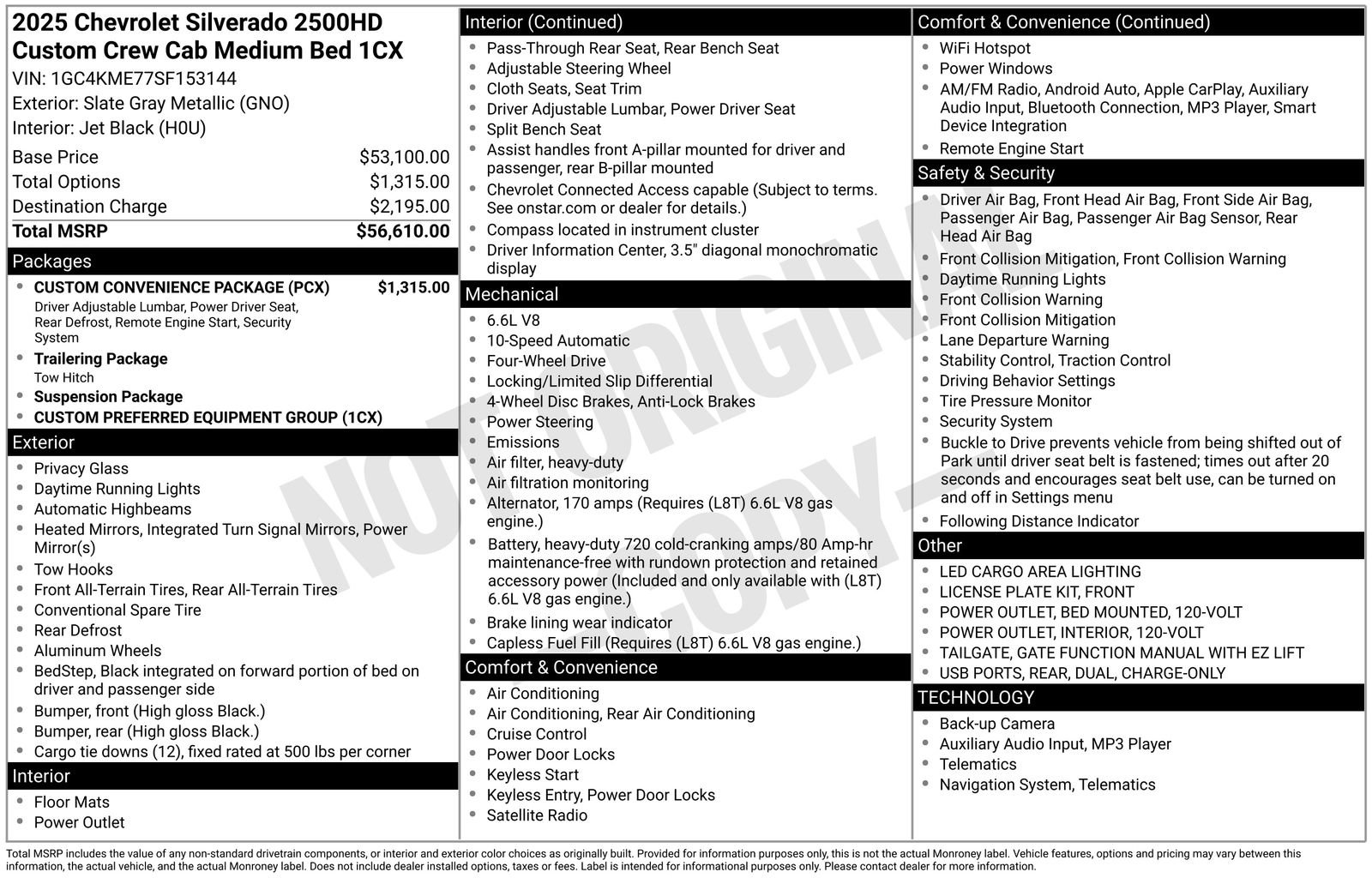 Used 2025 Chevrolet Silverado 2500 Custom w/ Custom Convenience Package AWD/4WD image 17