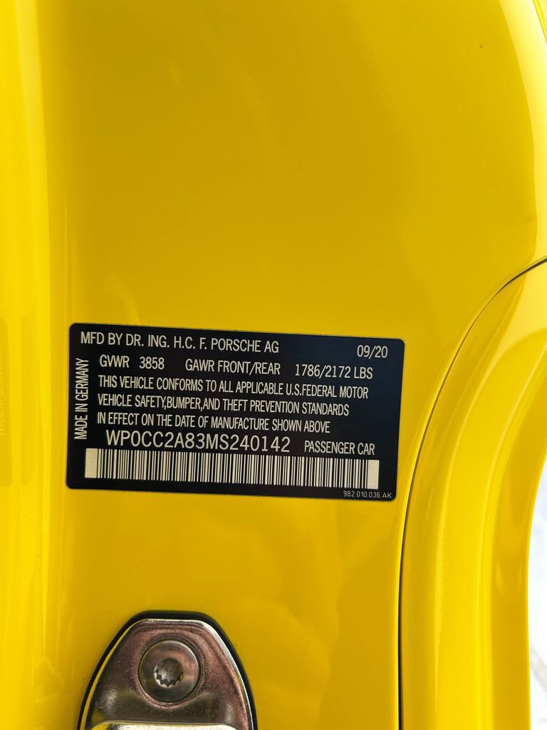 Certified 2021 Porsche 718 Boxster Spyder RWD image 33
