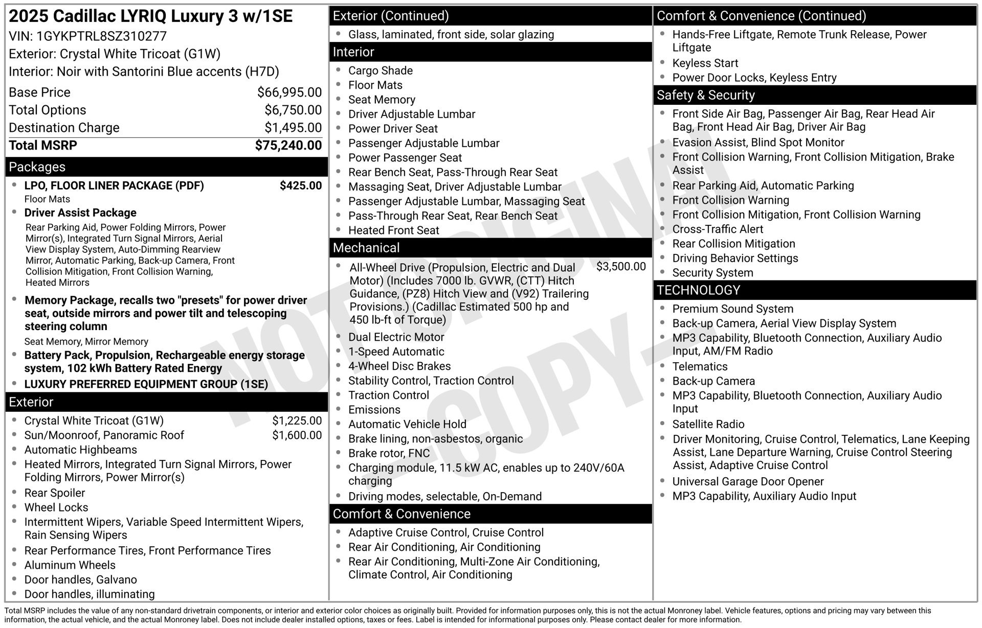 Certified 2025 Cadillac Lyriq Luxury w/ LPO, Floor Liner Package AWD/4WD image 44