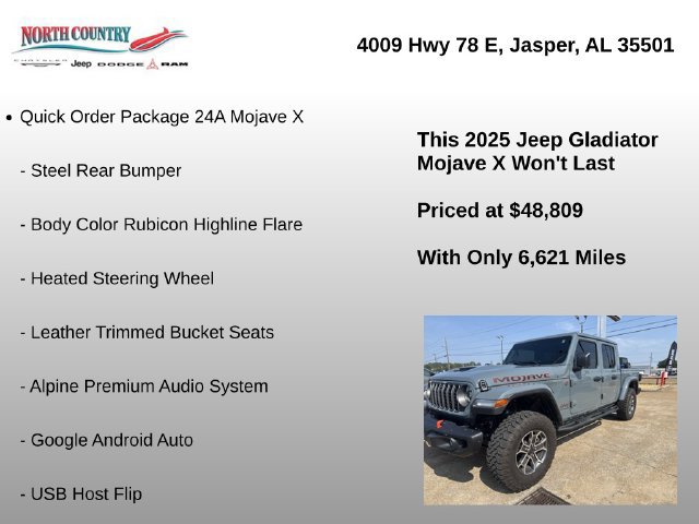 Used 2025 Jeep Gladiator Mojave AWD/4WD image 12