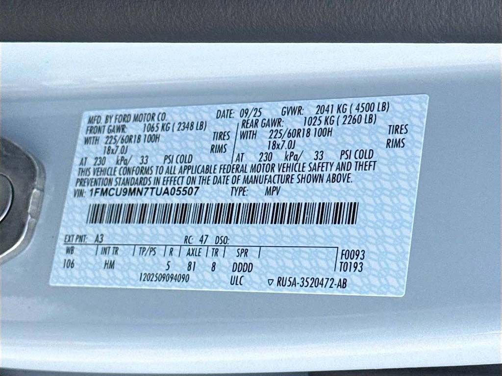 New 2026 Ford Escape ST-Line w/ Tech Pack #1 AWD/4WD image 36