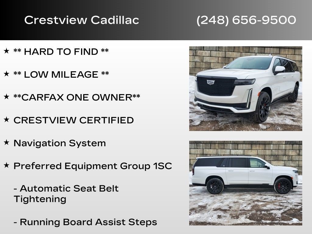 Certified 2024 Cadillac Escalade ESV Sport w/ LPO, ONYX Package image 5