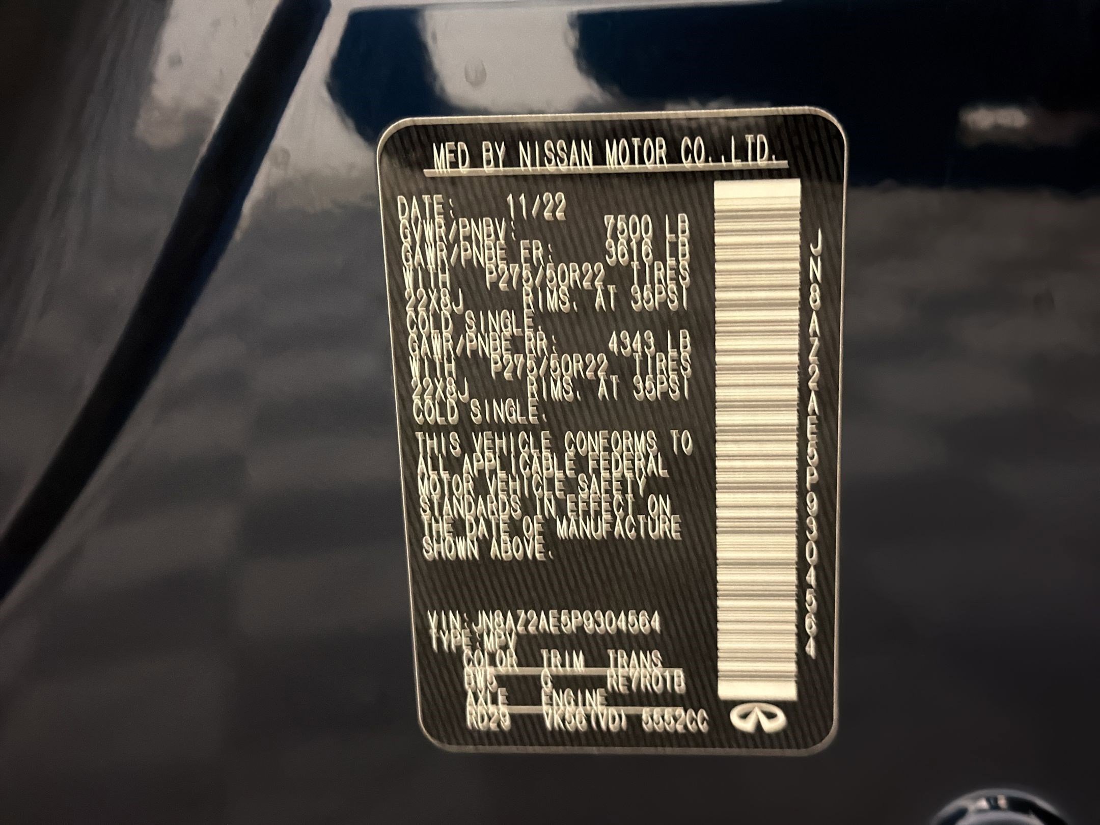 Used 2023 INFINITI QX80 Premium Select w/ Cargo Package AWD/4WD image 20