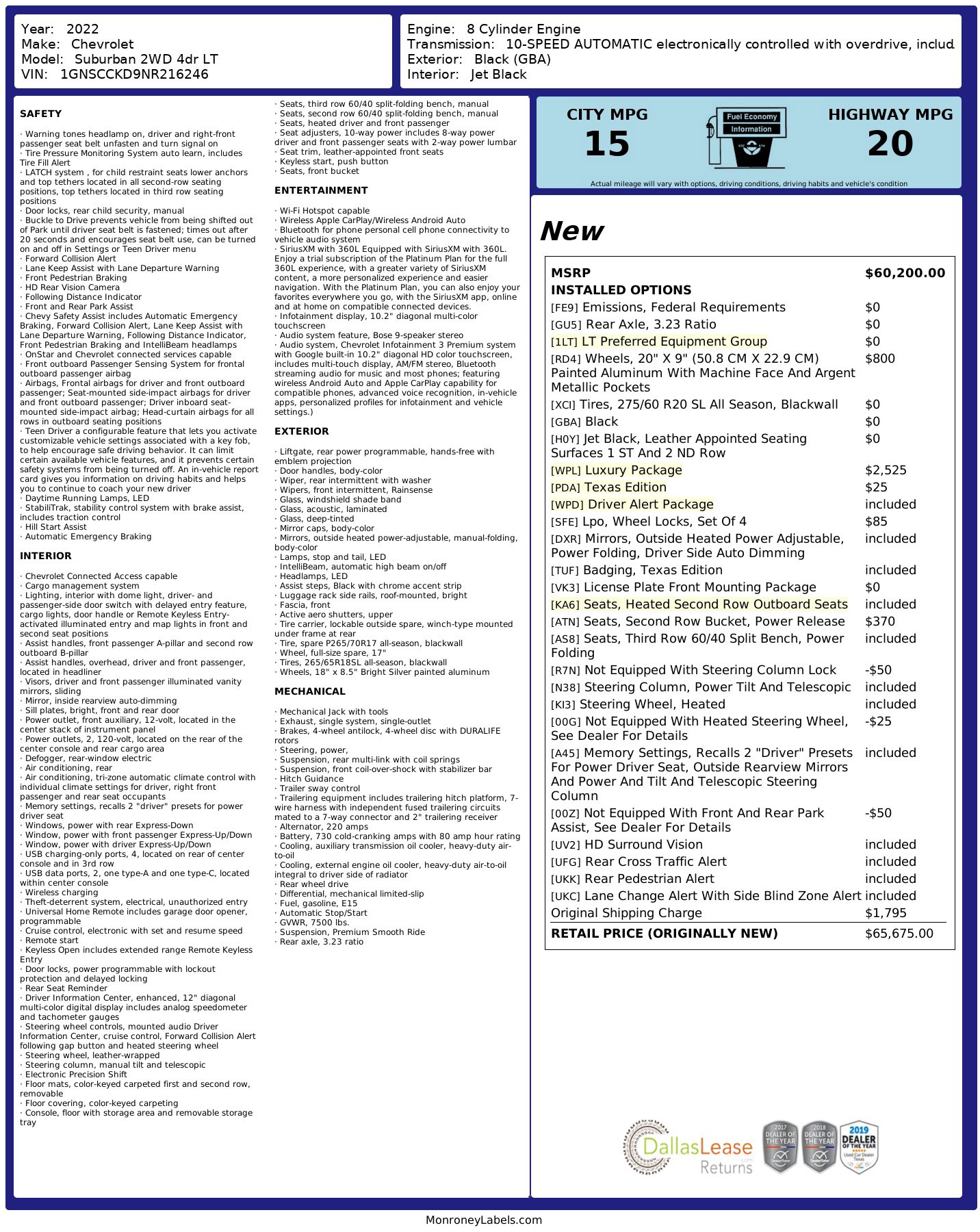 Used 2022 Chevrolet Suburban LT w/ Luxury Package image 3