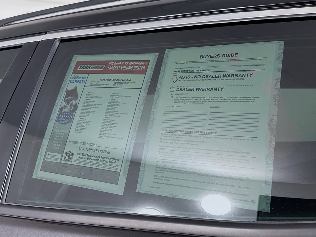 Certified 2021 Jeep Compass Limited AWD/4WD image 15