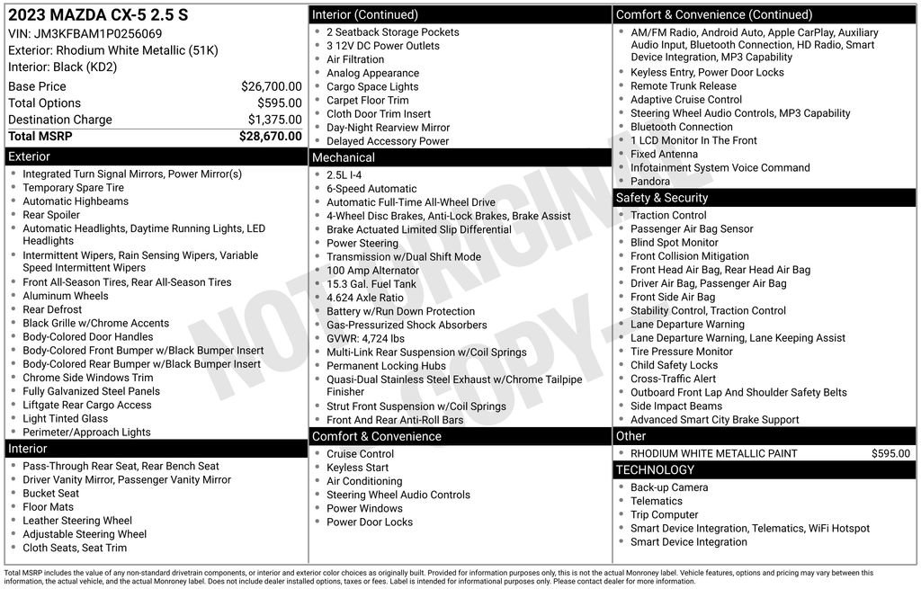 Certified 2023 MAZDA CX-5 AWD 2.5 S image 9