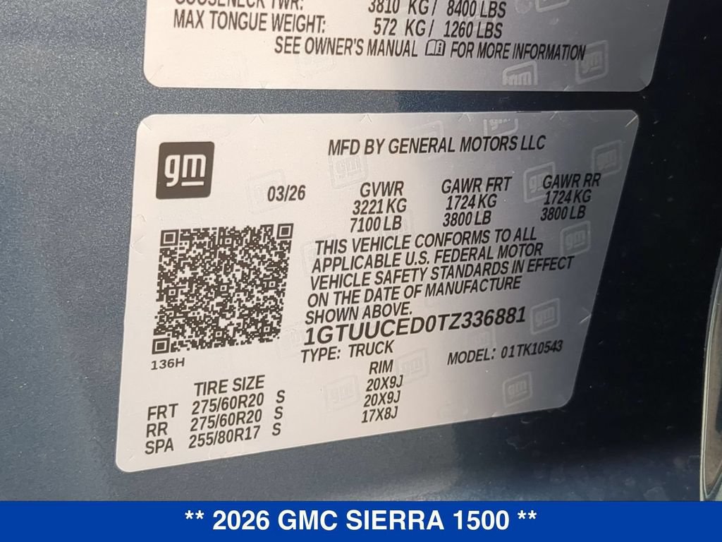 New 2026 GMC Sierra 1500 Elevation w/ Elevation Premium Package AWD/4WD image 25
