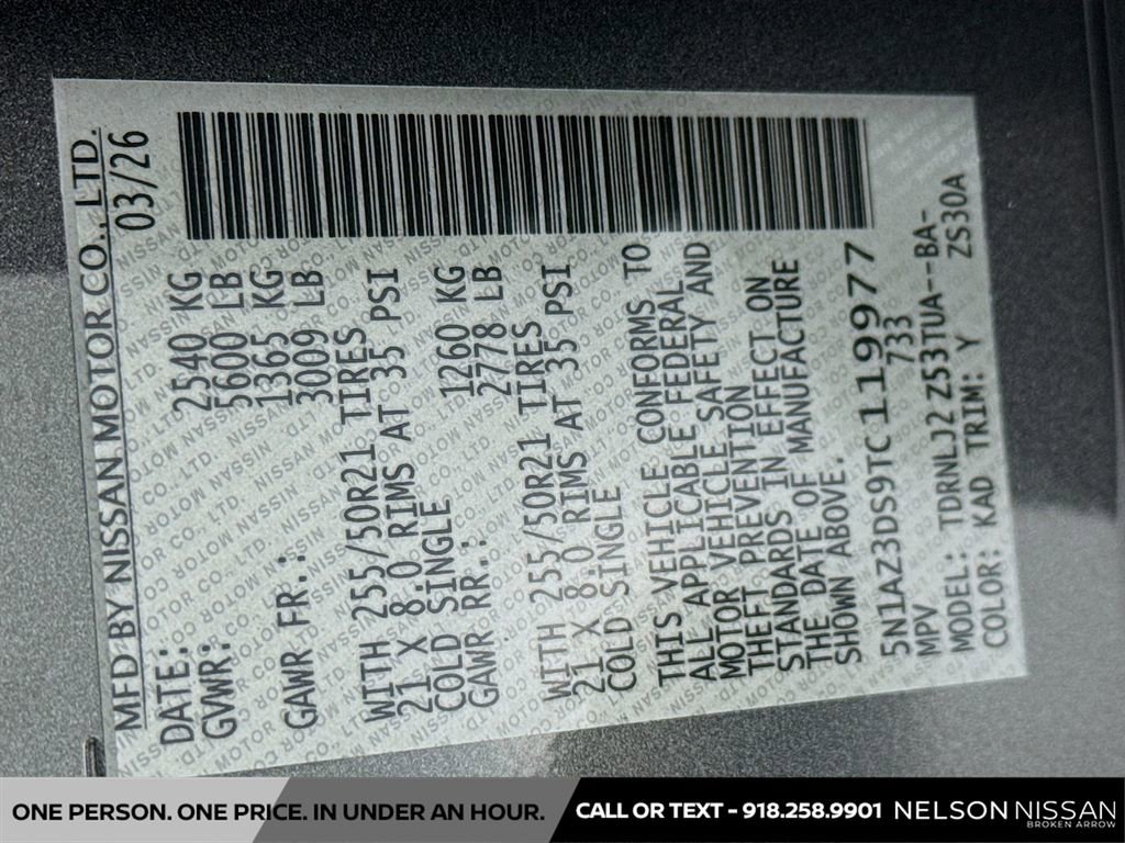 New 2026 Nissan Murano Platinum w/ Cargo Package image 33