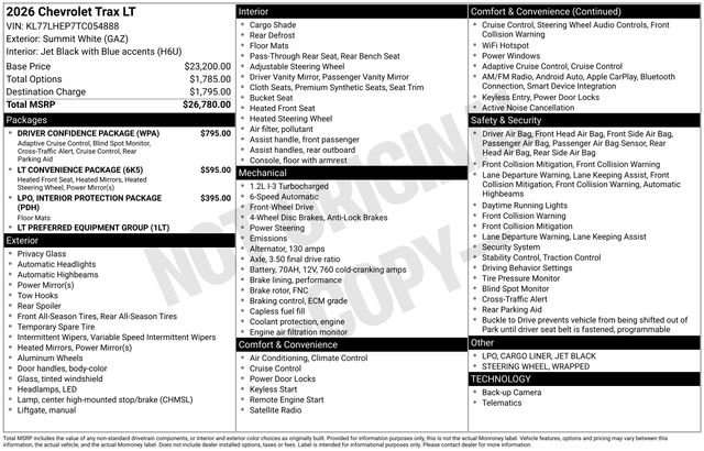 New 2026 Chevrolet Trax LT w/ Driver Confidence Package image 5