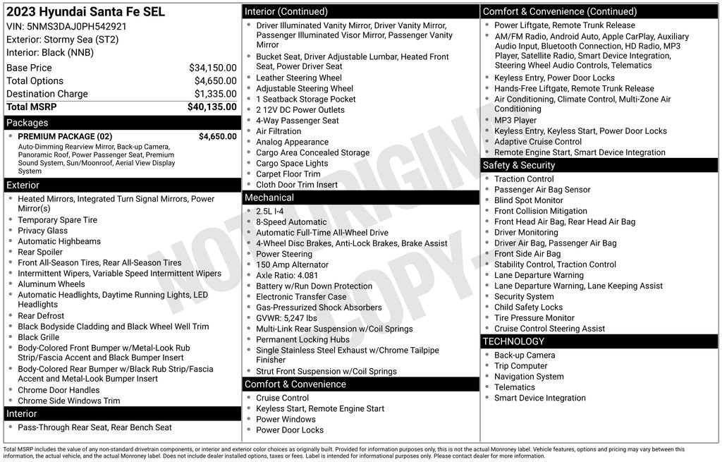 Certified 2023 Hyundai Santa Fe SEL w/ Premium Package image 27
