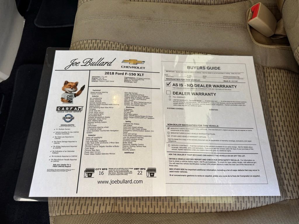 Used 2018 Ford F150 XLT w/ Equipment Group 302A Luxury image 39