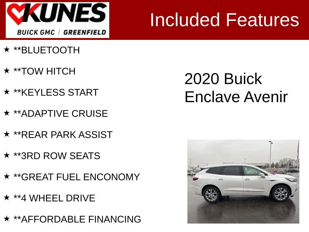 Used 2020 Buick Enclave Avenir w/ Avenir Technology Package image 3