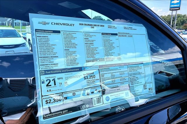 New 2026 Chevrolet Colorado W/T w/ WT Custom Package RWD image 13