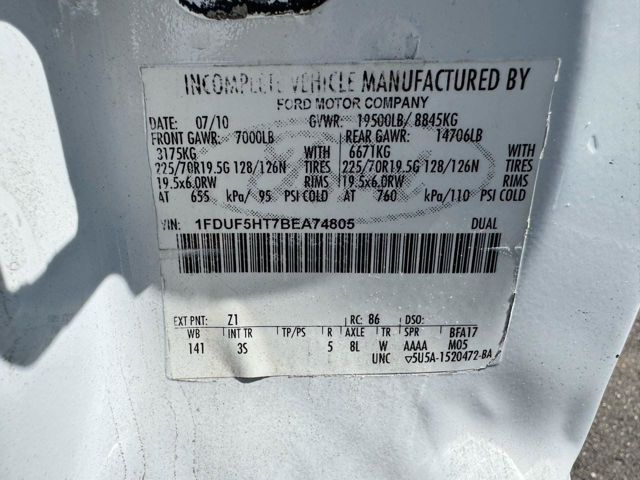 Used 2011 Ford F550 4x4 Regular Cab Super Duty w/ Payload Upgrade Pkg image 33