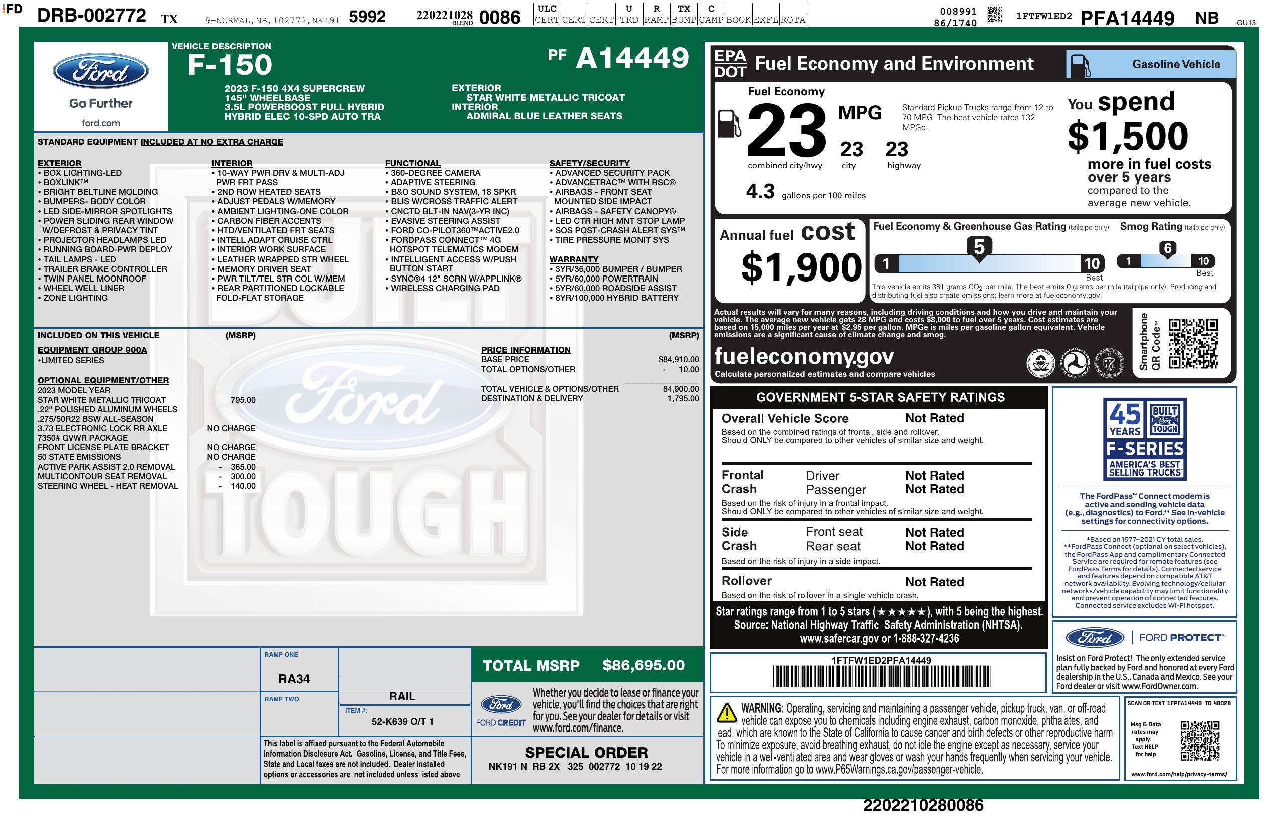 Used 2023 Ford F150 Limited AWD/4WD image 3