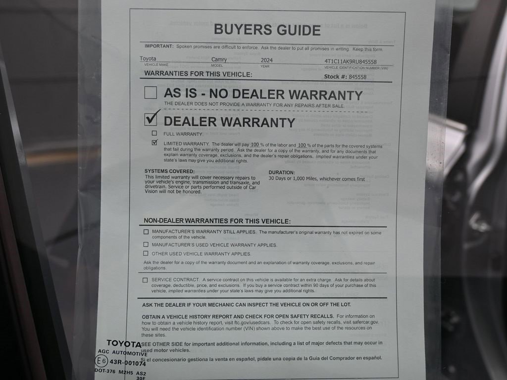 Used 2024 Toyota Camry LE image 33