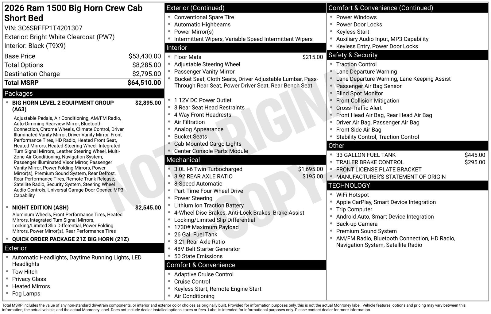 New 2026 RAM 1500 Big Horn AWD/4WD image 30