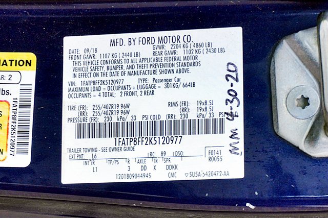 Used 2019 Ford Mustang GT Premium w/ Equipment Group 401A RWD image 15