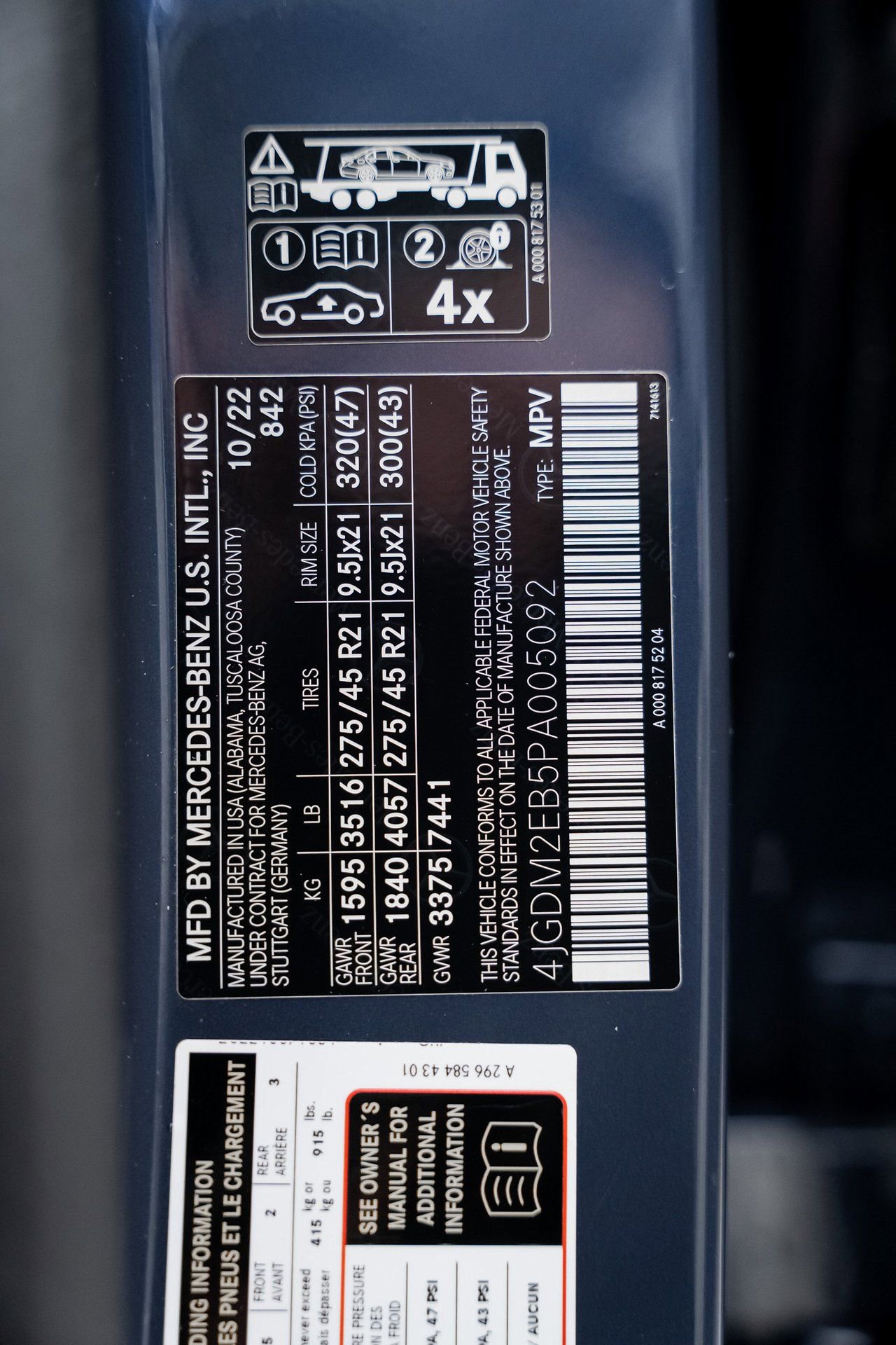 Used 2023 Mercedes-Benz EQS 450+ 4MATIC SUV w/ AMG Line Exterior Package image 55