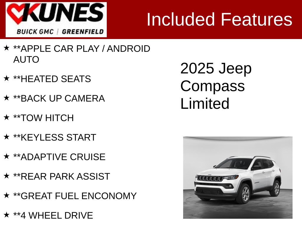 Used 2025 Jeep Compass Limited AWD/4WD image 2