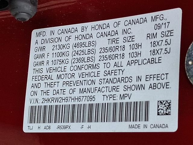 Certified 2017 Honda CR-V Touring image 26