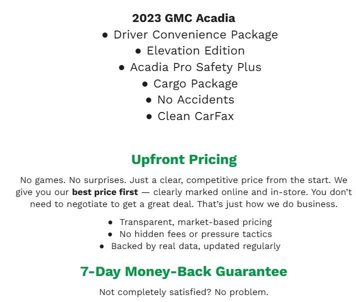 Used 2023 GMC Acadia SLE w/ Driver Convenience Package image 2