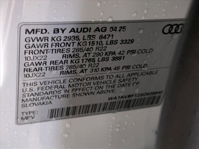 Certified 2025 Audi Q8 Premium w/ Black Optic Package image 25