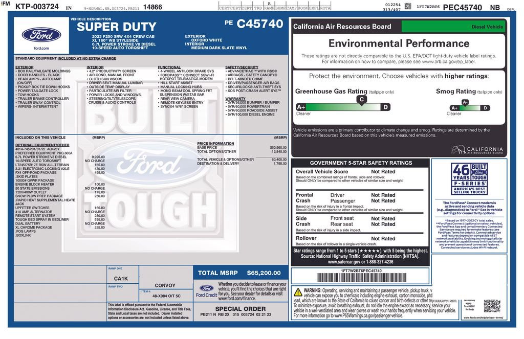 Certified 2023 Ford F250 XL w/ FX4 Off-Road Package AWD/4WD image 3