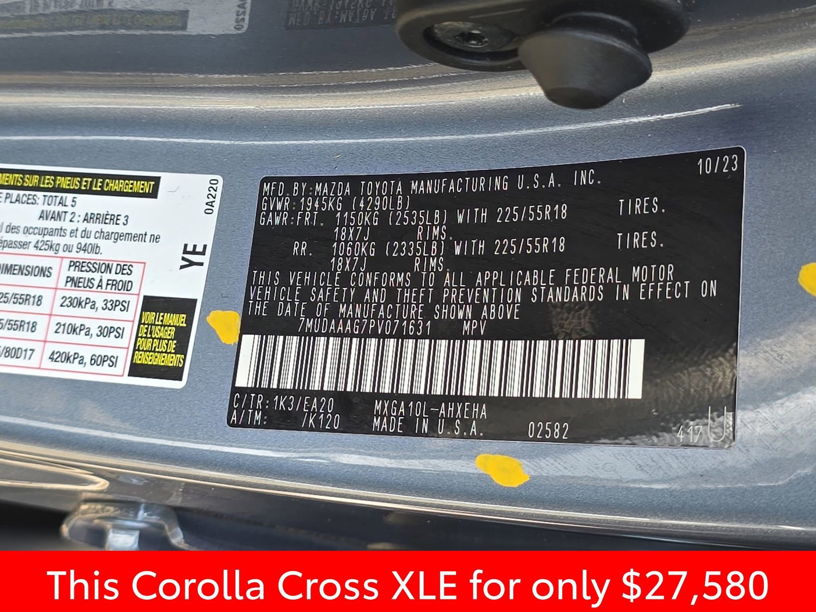 Used 2023 Toyota Corolla Cross XLE w/ Convenience Package image 43