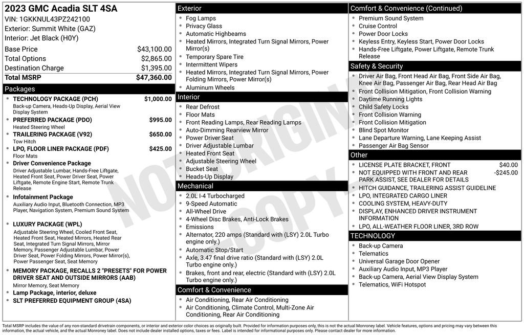 Used 2023 GMC Acadia SLT w/ Technology Package image 6