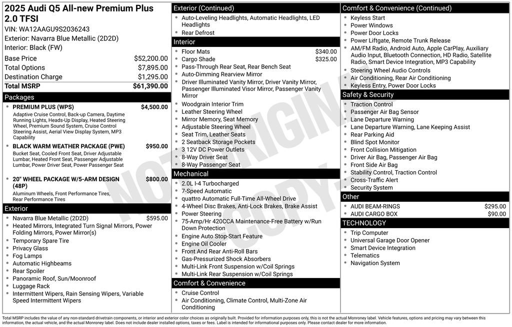 Used 2025 Audi Q5 Premium Plus w/ Premium Plus image 16