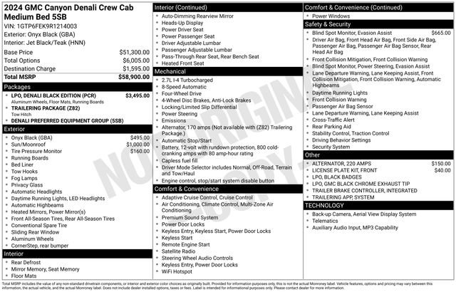 Used 2024 GMC Canyon Denali w/ LPO, Denali Black Edition AWD/4WD image 32