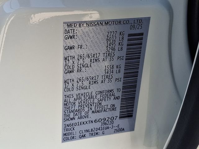 New 2026 Nissan Frontier SV w/ Tow Package image 16