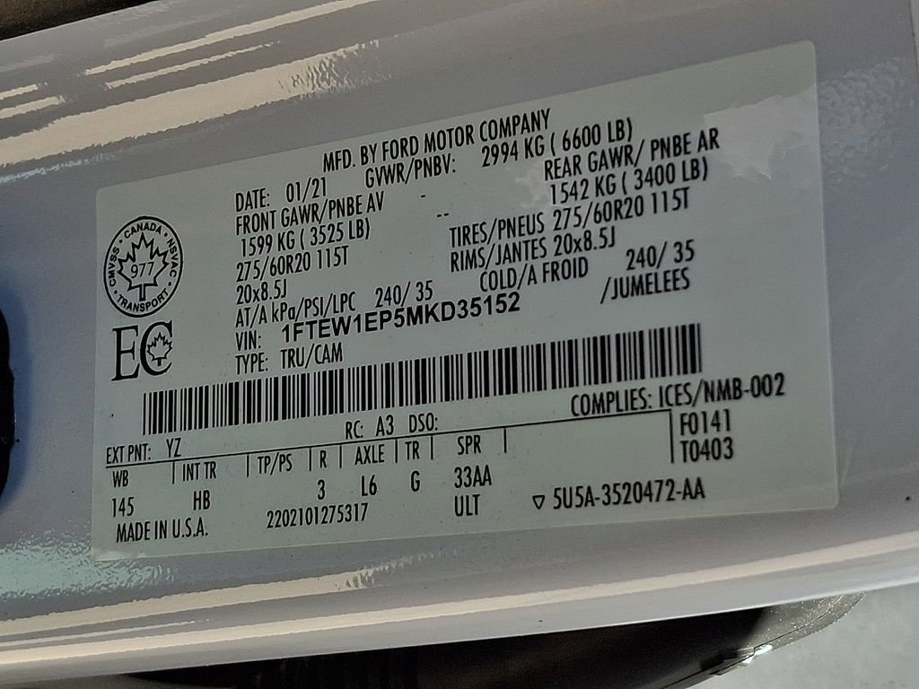 Used 2021 Ford F150 Lariat w/ Equipment Group 502A High image 28