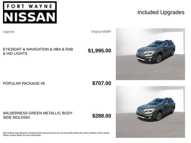 Used 2017 Subaru Outback 2.5i Limited AWD/4WD image 4